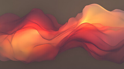 Poster - Abstract Warm Color Wave Design for Creative Backgrounds and Modern Digital Art Compositions