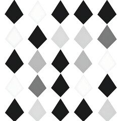 Poster - Array of Diamond Shapes in Varying Shades of Gray and Black Elegant Geometric Composition Visual Design