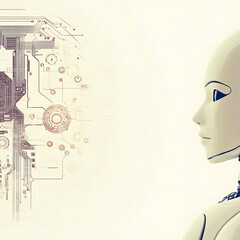 Poster - Artificial Intelligence Futuristic Integration of Humanoid Robot and Circuit Board Design