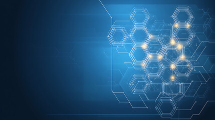 Poster - blue abstract technology network digital connection futuristic design backdrop art