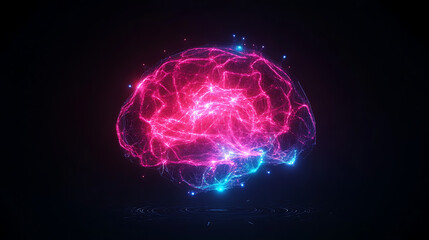 Poster - brain power digital connection futuristic intelligence concept artificial mind innovation