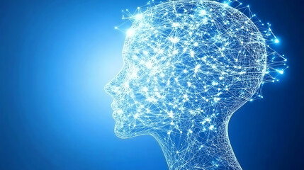 Poster - Brain Network Concept with Artificial Intelligence and Neural Connections Representing Modern Technology