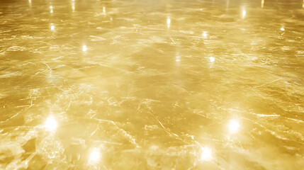 Poster - Brilliant Golden Floor Surface Texture with Shiny Reflections and Subtle Cracks Detailed Design