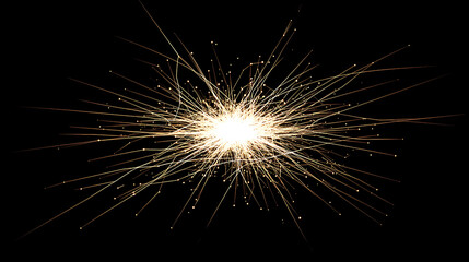 Poster - Burst of Light Energy Emanating from the Center in an Abstract Representation of Technological Power