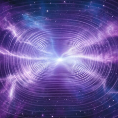 Poster - celestial pathways radiating cosmic energy through hyperspace in a distant galaxy