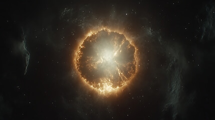 Poster - celestial sphere of energy and radiance in the cosmos galaxy exploration and space transcendence