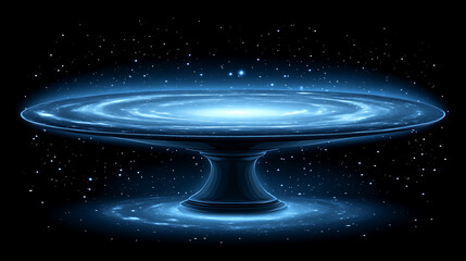 Poster - celestial table universe displaying galaxies and stars concept of infinity and boundless space time