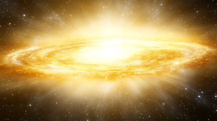 Poster - celestial symphony of light and energy a dazzling cosmic phenomenon depicting a distant galaxy