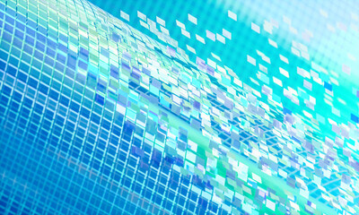 Poster - 3d rendering of abstract digital layered crystal glass background. digital technology concept.