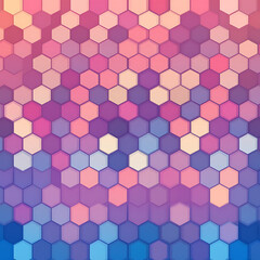 Poster - Colorful Hexagon Pattern with Gradient Effect for Modern Abstract Design Background Image Style
