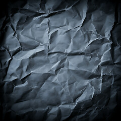 Poster - Complex Texture of Heavily Crumpled and Wrinkled Grayish Paper Creates Abstract Visual Art