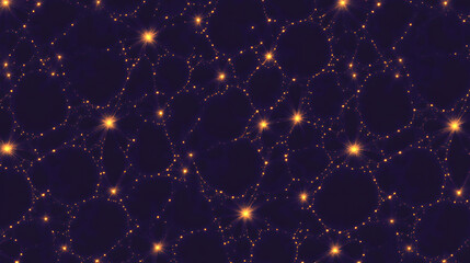 Poster - Cosmic Web Structures Interconnected Glowing Stars Forming Galaxy Filament Networks Celestial Display