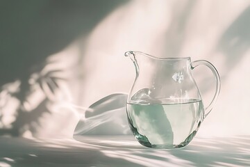 Wall Mural - Elegant Glass Pitcher with Natural Light