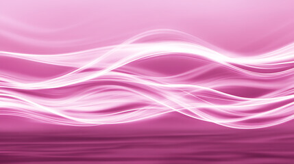 Poster - Delicate Light Waves Abstract Design with Pink Background for Modern Art and Decorative Element
