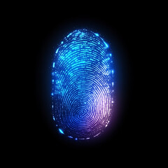 Poster - Digital Fingerprint Biometric Security Identification Authentication Technology System Access Method