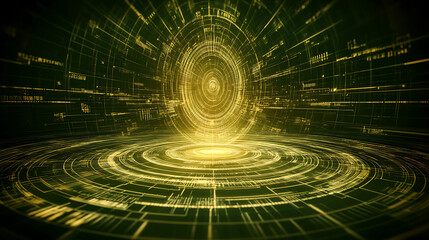 Poster - Digital Nexus Technology Sphere Connection Innovation Virtual Network Interface and Future Design
