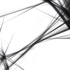 Poster - Dynamic Abstract Lines Creating a Sense of Movement and Energy on a Clean White Canvas Surface