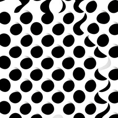 Poster - Dynamic Black Circle Pattern on White Background Decorative Design Element Abstract Art Illustration