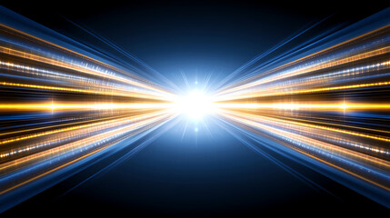 Poster - dynamic light stream convergence illuminating dark background futuristic speed and energy