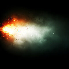 Wall Mural - dynamic swirl of light and particles creating an abstract vortex phenomenon in dark environment
