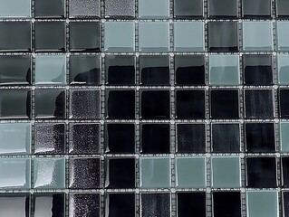 Abstract Grey and Black Mosaic Tile Texture