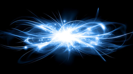 Poster - Electric Spark Burst of Energy Power Bright Light Abstract Futuristic Art Illustration Design