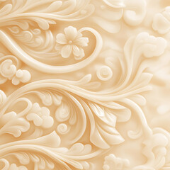 Poster - Elegant Floral Ornament Seamless Texture Art