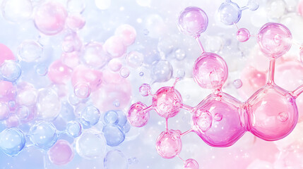 Poster - Elegant Molecular Structures Displayed in a Playful and Modern Arrangement for Scientific Visualization