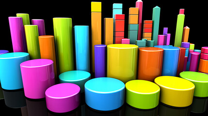 Poster - Data visualization showcase digital space graphic design modern environment abstract viewpoint colorful concepts