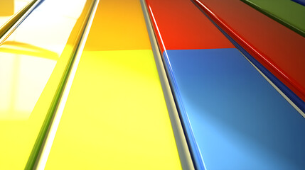 Poster - Vibrant colorful stripes abstract background digital artwork creative environment close-up view modern design concept