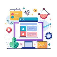 flat icons for web and mobile applications