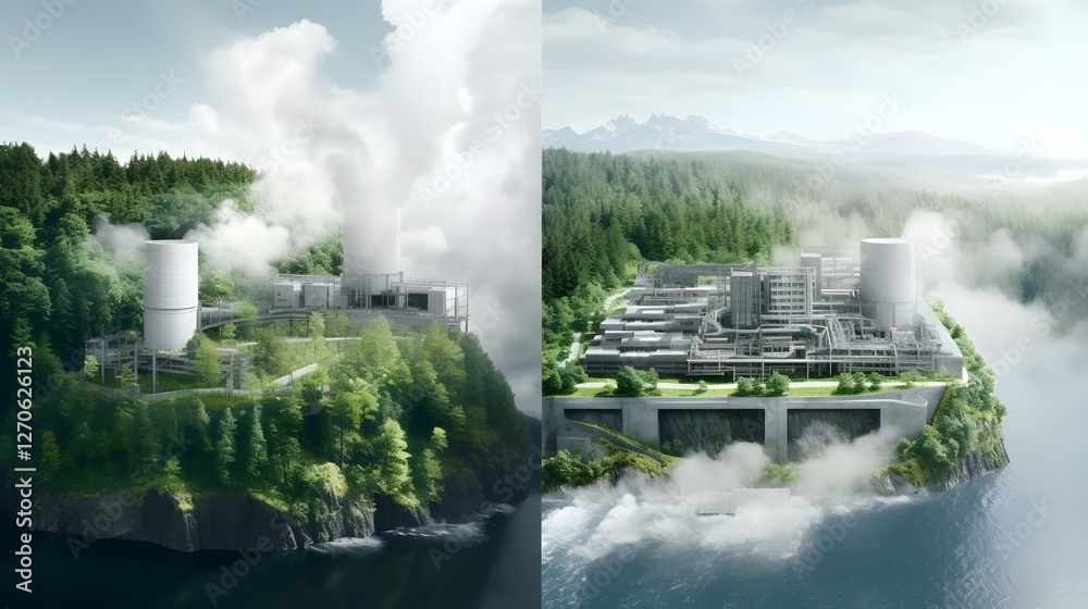 Comparative visual representation of a traditional fossil fuel based ...