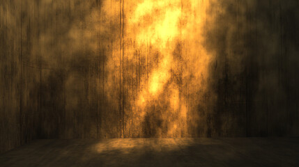 Poster - Ethereal Glow on Textured Interior Space Evoking Warmth and Mystery Creating an Abstract Ambience