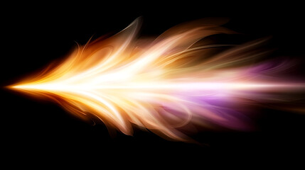 Poster - ethereal light stream radiating across the darkness creates fantasy effect art background design