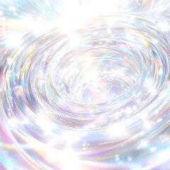 Poster - Ethereal Swirl of Light an Iridescent Dreamscape Texture with Holographic Reflections Effect