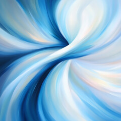 Poster - Ethereal Swirl of Serenity Blue and Pale White Abstract Art for Modern and Soothing Graphic Designs