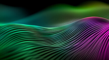 Poster - Fluid waves of color abstract art digital composition vibrant environment aesthetic viewpoint modern concept