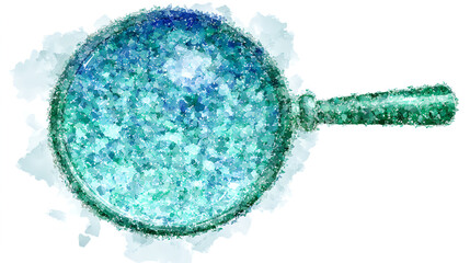 Poster - Exploring the beauty of a magnifying glass artistic representation digital art abstract environment top view visual concept