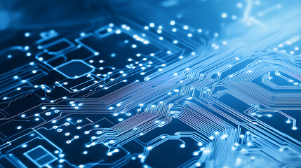 Poster - Futuristic Computer Circuit Board Illustration Networking System Artificial Intelligence