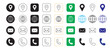 © saidur09 - Email icon, Call icon, phone icon, mail icon, message icon, global icon, internet icon, location icon, map icon, icon set