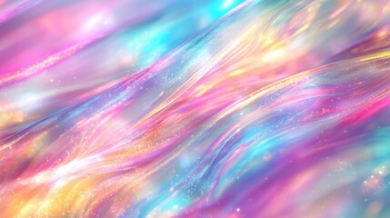 Poster - Visual harmony in colorful waves abstract digital artwork with fluid motion