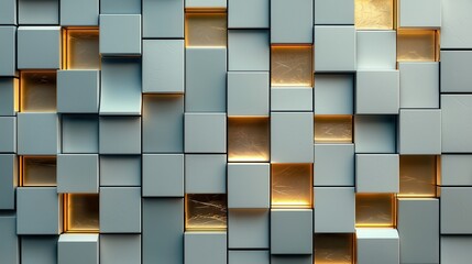 Poster - Dynamic geometric design modern digital architecture in urban environments