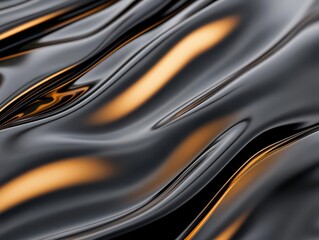 Poster - An abstract macro shot captures the smooth, glossy patterns of liquid sorbitol on a dark background, highlighting its viscosity.