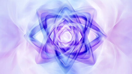 Poster - Geometric Lavender and Blue Pattern Design with Star Shape in Abstract Light Effect Style