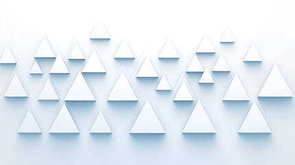 Poster - Geometric Triangle Arrangement with Soft Shadows in Minimalist Design Abstract Presentation Backdrop