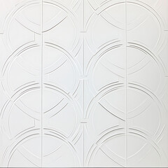 Poster - Geometric White Background with Embossed Circle and Line Pattern for Modern Design Aesthetics
