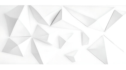 Poster - Geometric White Surface Abstract Composition Creates Contemporary Architectural Design