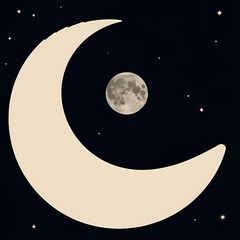 Wall Mural - moon and stars