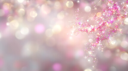 Poster - Glittering Twigs Radiating Charm and Warmth in an Ethereal Bokeh Landscape