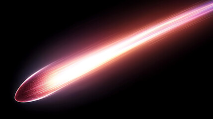 Poster - Glowing Celestial Body Streaking Through The Starry Expanse of Space in Dark Futuristic Scene